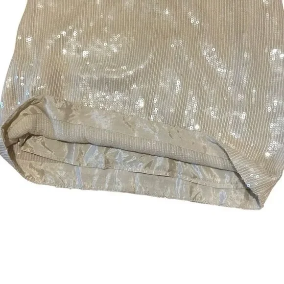 Rare Free People Icy Citrus Dress, Sz 4 ivory, yellow sequins Retail 500 mini - Picture 11 of 13